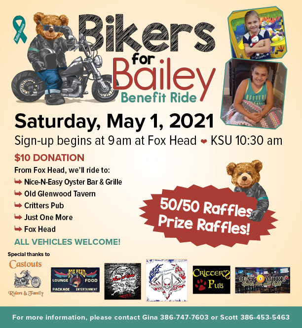 Bikers for Bailey Logo and flyer