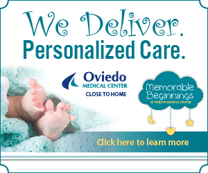 Oviedo Medical Center baby delivery digital ad